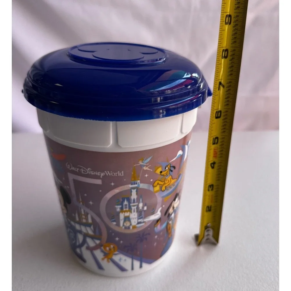 Walt Disney World Parks 50th Anniversary Popcorn Bucket Mickey Minnie Mouse Lid